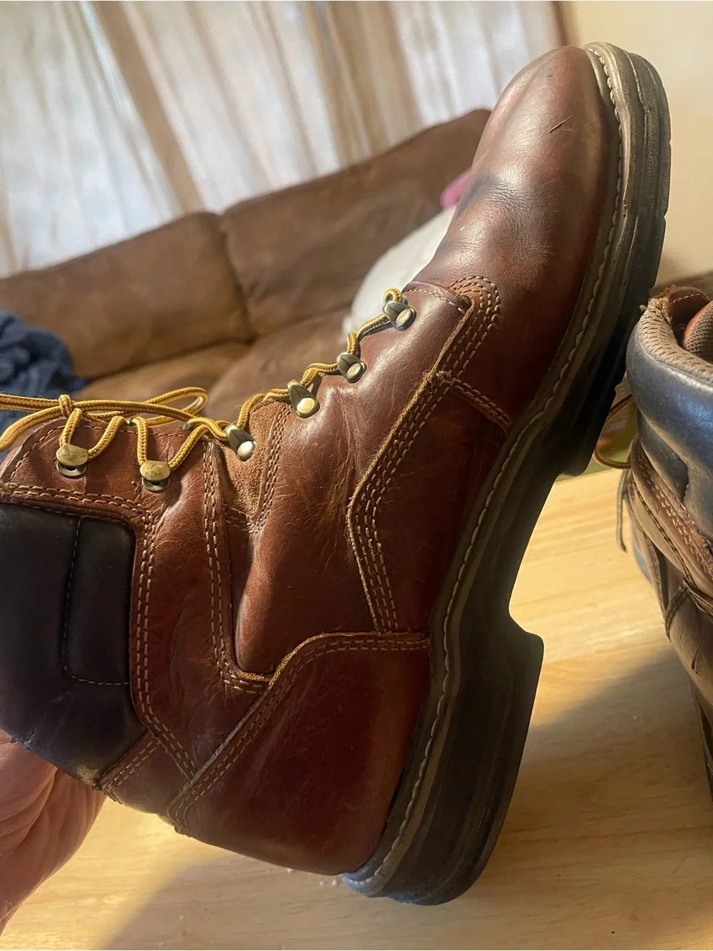 Wolverine Raider MultiShox Contour Welt Work Boot Men 13 EW Brown Leather W02421